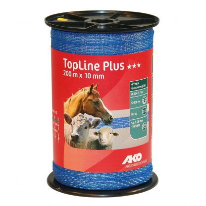 TopLine Plus Weidezaunband 200 m x 10 mm blau